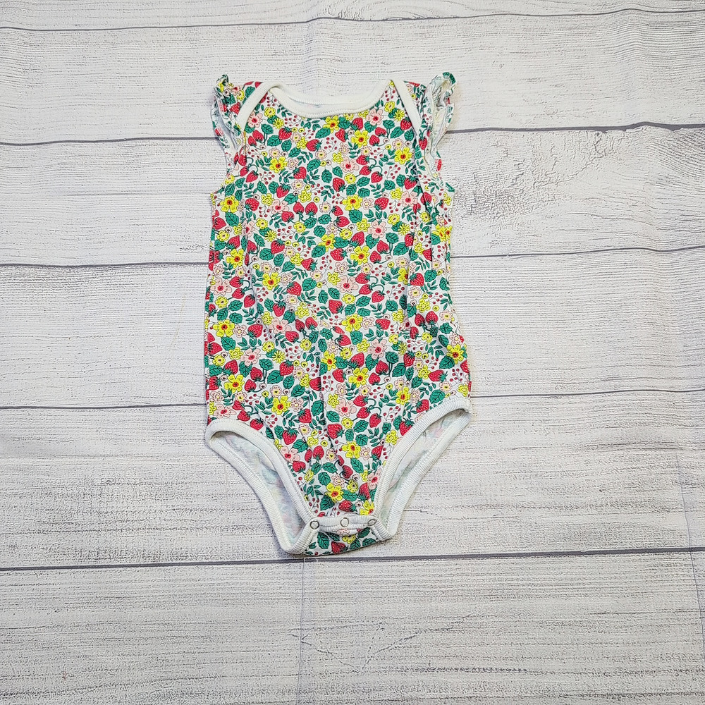 18m BonTon Floral & Strawberry Bodysuit